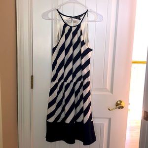 Express Navy & White Dress